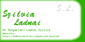 szilvia ladnai business card